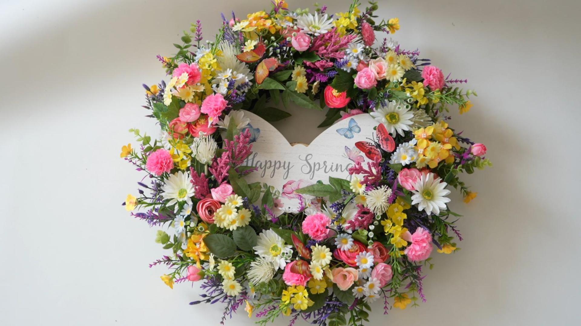 Amazon.com: idyllic 22 Inch Spring Summer Wild Flower Front Door